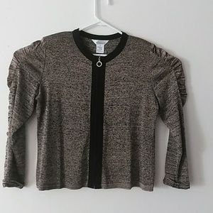 Exclusively Mistook Sz L Gold & Black Sweater
